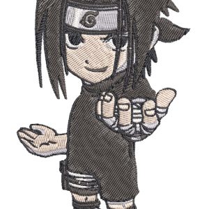 Sasuke Chibi Grab Anime Embroidery Pattern