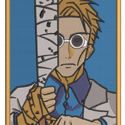 Anime Kento Sword Guard Embroidery Pattern
