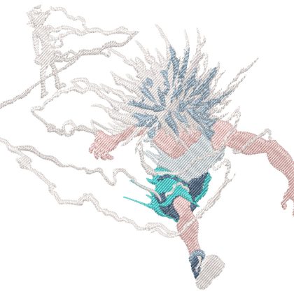 Anime Hunter Killua Lightning Run Embroidery Pattern