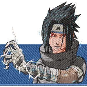 Anime Sasuke Spark Warn Embroidery Pattern