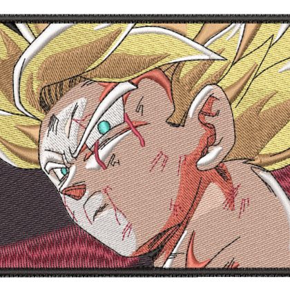 Dragonball Goku SSJ Blonde Turn Anime Embroidery Pattern