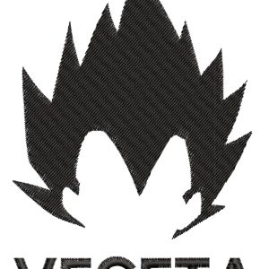 Vegeta Block Hair Anime Machine Embroidery Pattern