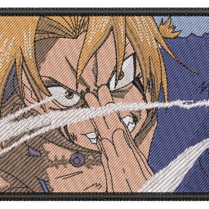 Anime Embroidery Pattern Edward Elric Angry Spell