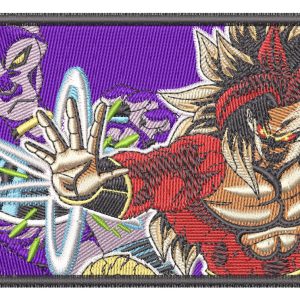 Anime Dragon Ball Goku Super Saiyan Red Fury Attack Pattern