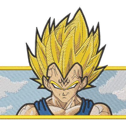 Dragonball Vegeta Saiyan Majin Anime Embroidery Pattern